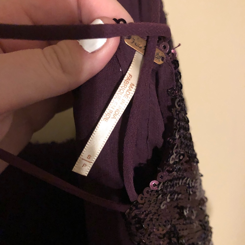 Free People Sparkler Mini Dress (Plum/Wine) - Picture 4 of 5